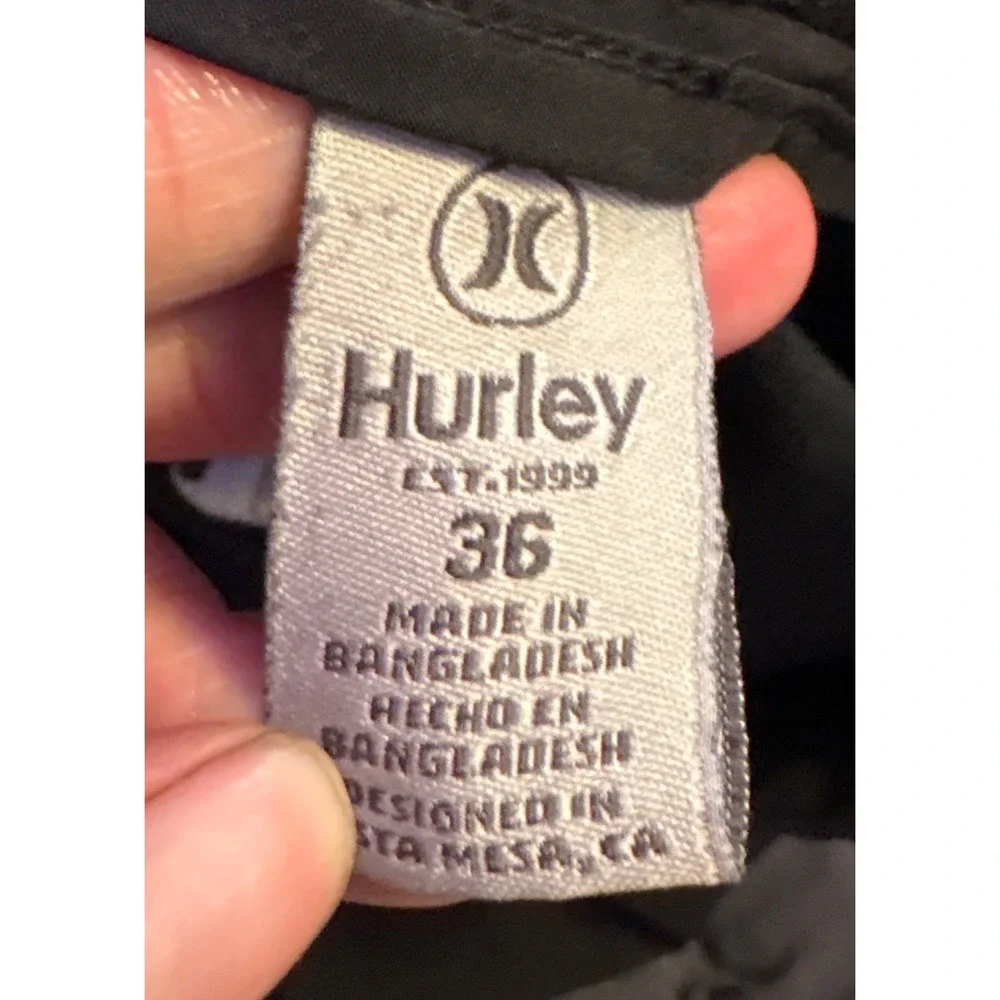 Hurley Mens Black Hybrid Chino Walk Shorts, Size 36